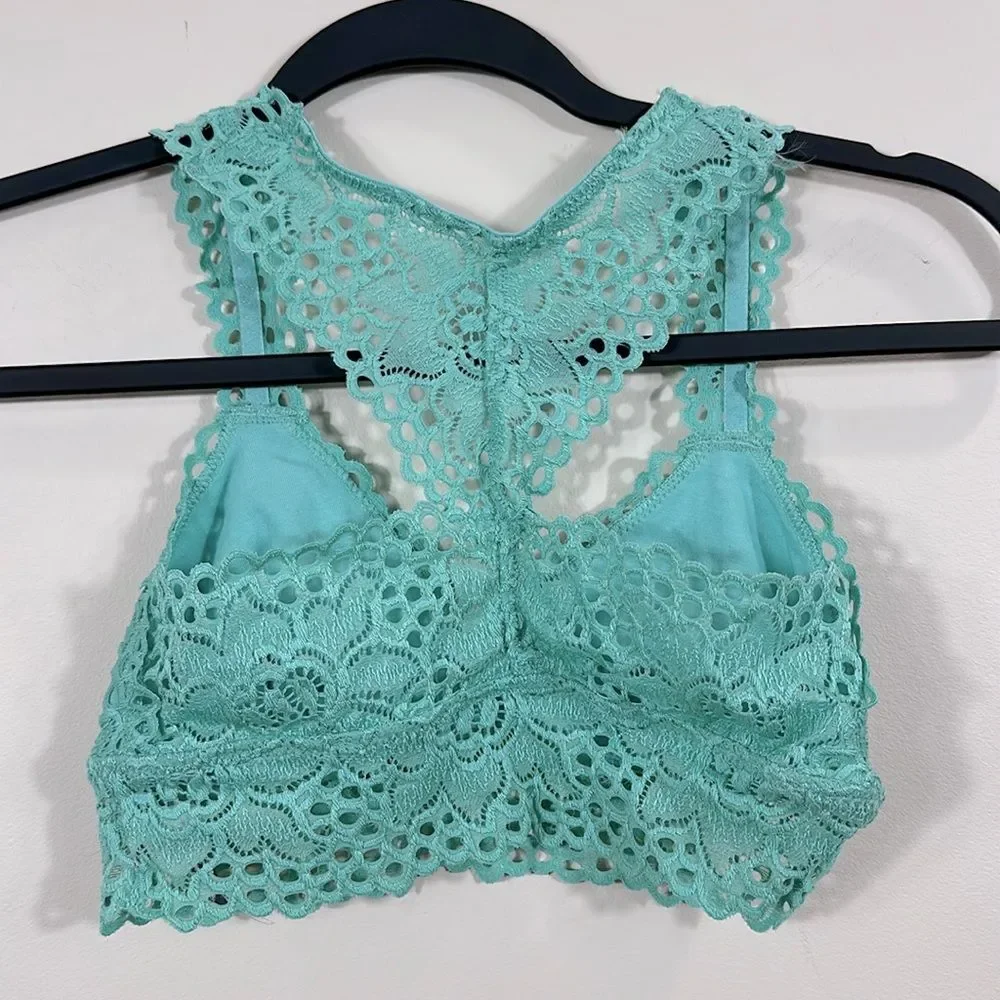 Aerie NWOT Boho Lace Bralette Green Women XS